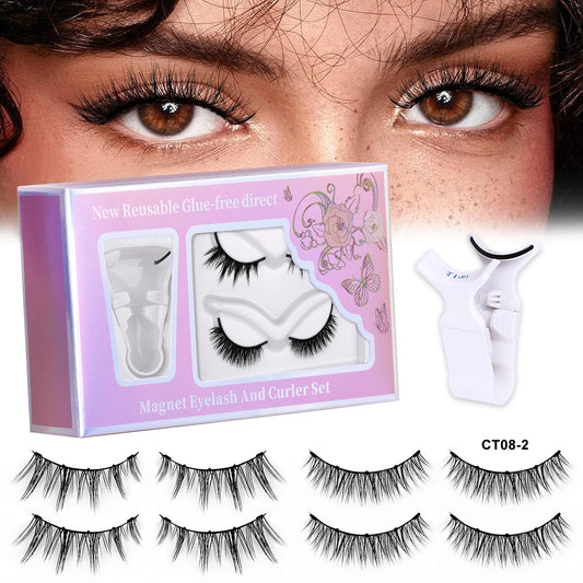 Magnetic Eyelashes Pro Kit - Western Style Volumizing No-Glue Lashes with Precision Alignment & 24H Hold