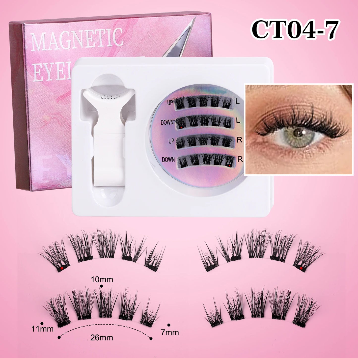 Magnetic Eyelashes Pro Kit - Western Style Volumizing No-Glue Lashes with Precision Alignment & 24H Hold