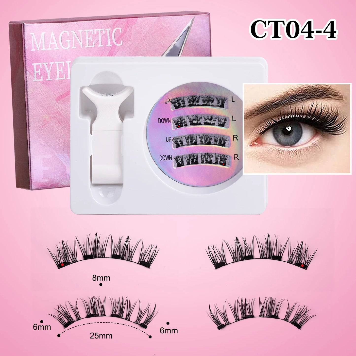 Magnetic Eyelashes Pro Kit - Western Style Volumizing No-Glue Lashes with Precision Alignment & 24H Hold