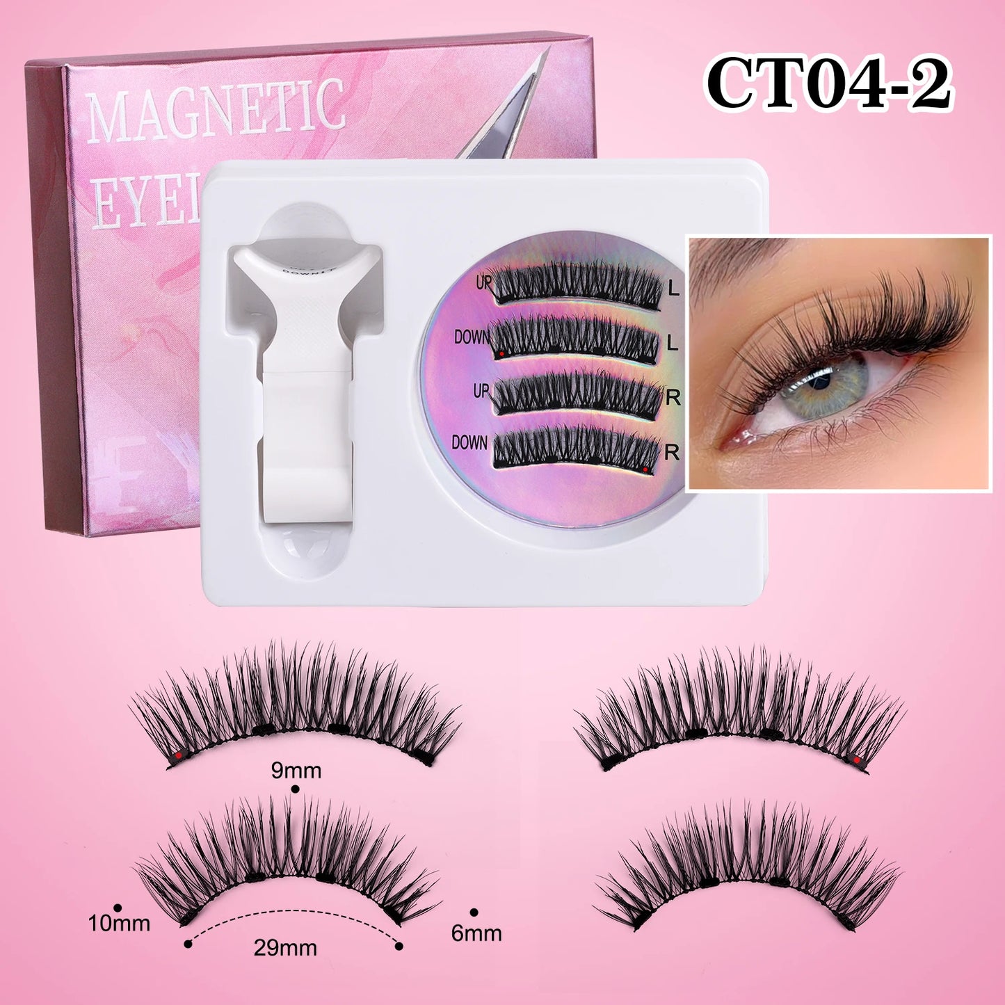 Magnetic Eyelashes Pro Kit - Western Style Volumizing No-Glue Lashes with Precision Alignment & 24H Hold