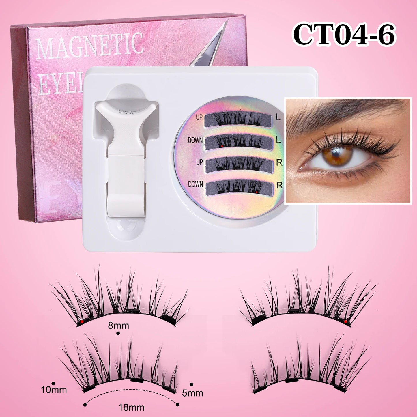 Magnetic Eyelashes Pro Kit - Western Style Volumizing No-Glue Lashes with Precision Alignment & 24H Hold
